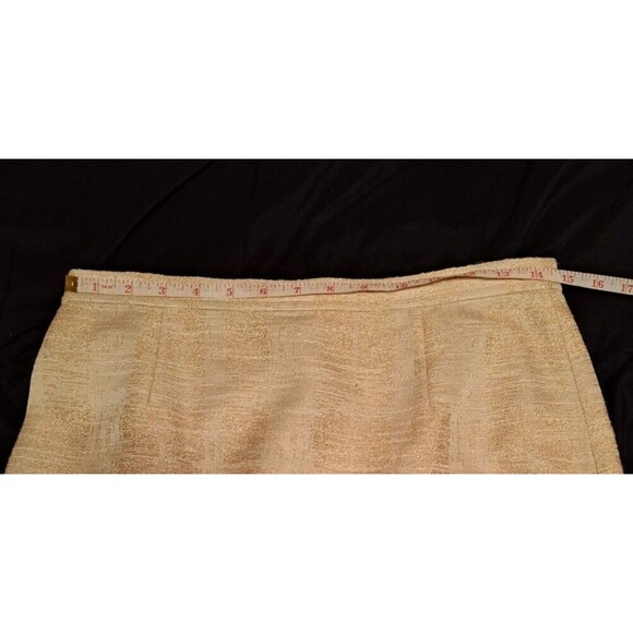 Tory Burch Jacquard Devora Tweed Brocade Skirt 4 Pencil Slight Metallic Lined - Picture 6 of 15
